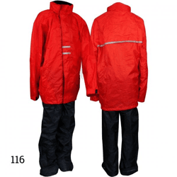 Ralka Regenanzug rot/schwarz Größe 116