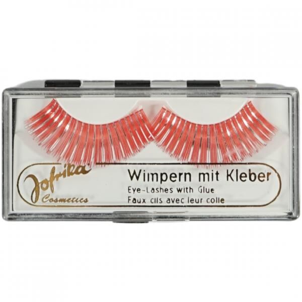 Jofrika Kosmetik künstliche Wimpern orange/silber 9,5 cm B-Wahl VE500
