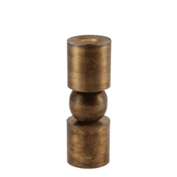 Candlestick Dobra gold colored 18 cm