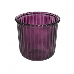 Teelichthalter Day Glas lila 11 cm
