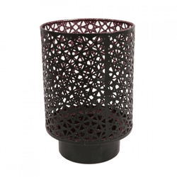 Casablanca Windlicht schwarz/violett 20 cm