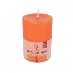 Gala fragrance stump candle rustic orange 7 x 10 cm
