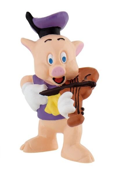 Bullyland 12491 - Disney 3 Kleine Schweinchen Spielfigur Fiedler, 6cm
