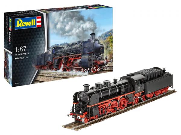 Schnellzuglokomotive BR 18 505 mit Tender 2'3' T38 Revell Modellbausatz 1:87