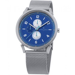 Pierre Cardin Herren Armband-Uhr mit Multi-Ziffernblatt und farblichen Akzenten analoge Quarz-Uhr mit Edelstahl-Armband 3ATM 44mm CPI.2064 