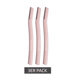 3er Pack bondiblades Damen Derma Razor Dermaplaning-Rasierer zur entfernung von Flaumhaaren Gesichtsrasierer Rosa