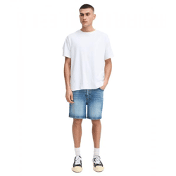 klassische SOLID SDRyan Herren Jeansshorts mit Nieten Denimshorts 21108646-700028 Blau