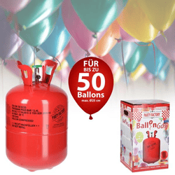 Helium balloon gas for approx. 50 balloons