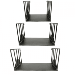 Wandregal Metall schwarz 52 cm 3er Set