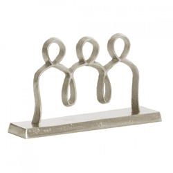 Licht & Wohnen Skulptur Menschen nickelfarbig 33 cm
