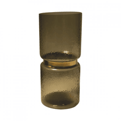 PTMD Vase Quilio Straight glass brown 27 cm