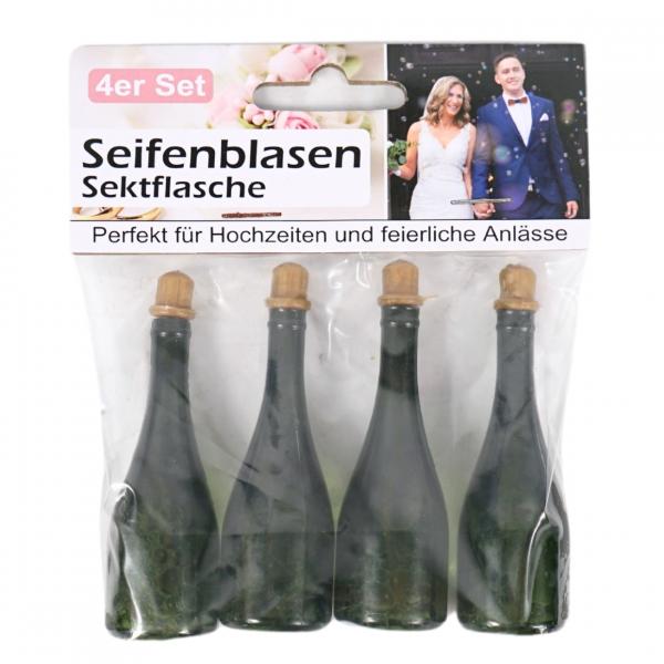 Seifenblasen Sektflasche 7,7 cm 4 Stück