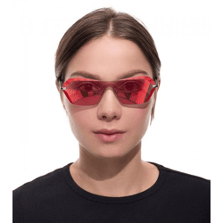 adidas Sonnen-Brille Damen mit roten Gläsern und roten Bügeln UVA & UVB Schutz Freizeit-Brille OR0015 0068U Rot