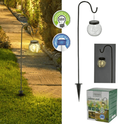 Solar light crack glass on rod, approx. 70cmH