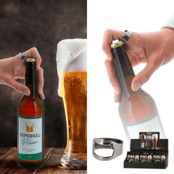 Bottle opener, metal ring