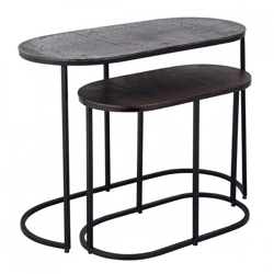 PTMD side table Janca aluminum 69 cm set of 2