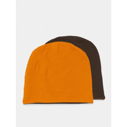 Sporty MSTRDS Unisex Stretch Cap with Cotton, Brown/Orange