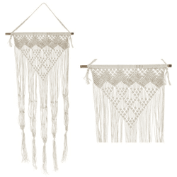Wall hanger, hanging basket, macramé, approx. 50x115cm
