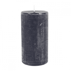 Gala stompkaars rustiek donkerblauw 8 x 15 cm