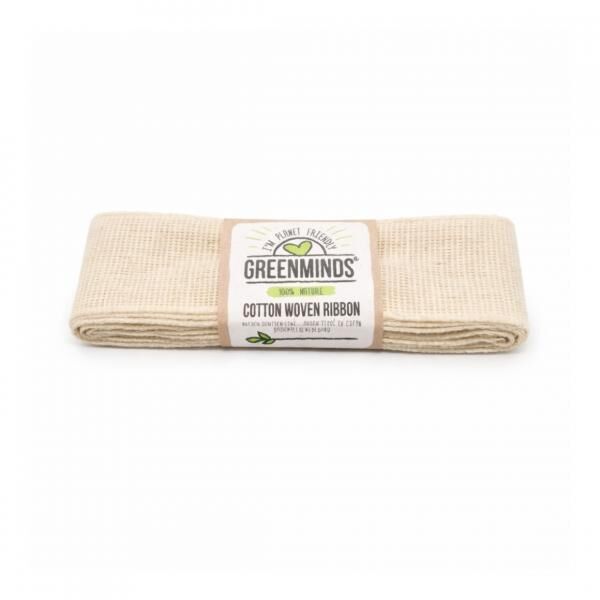 Greenminds Farbband Baumwolle natur 2 m