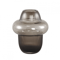 PTMD Vase Marlene Rauchglas braun 19,5 cm