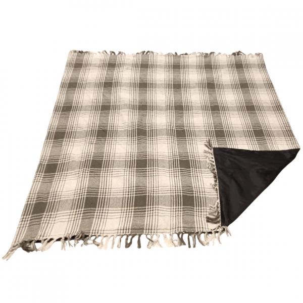 Take a Plaid polyback picnic blanket green/white 160 x 160 cm