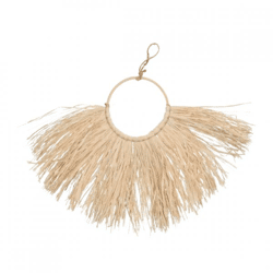 Wanddekoration Raffia Boho natur 60 cm
