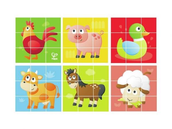Hape - Block puzzle farm