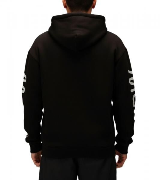 RE:COVERED X Disney Herren Kapuzen-Pullover mit Mickey Mouse-Print Baumwoll-Hoody Langarm-Shirt RCDIF2049 Schwarz