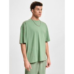 sportliches DEF Herren T-Shirt 190 g/m² mit Baumwolle Grün