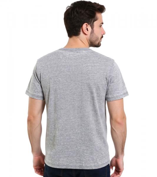 RE:COVERED X Disney Herren T-Shirt mit Panik Mickey Print Baumwoll-Shirt Rundhals-Shirt MMDIS2295 Grau