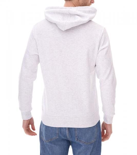 JACK & JONES Herren Kapuzen-Pullover mit Baumwollanteil Langarm-Shirt mit farblichen Akzenten 12262421 Wei&szlig;