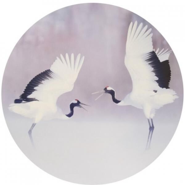Wall decoration cranes wood 78 cm