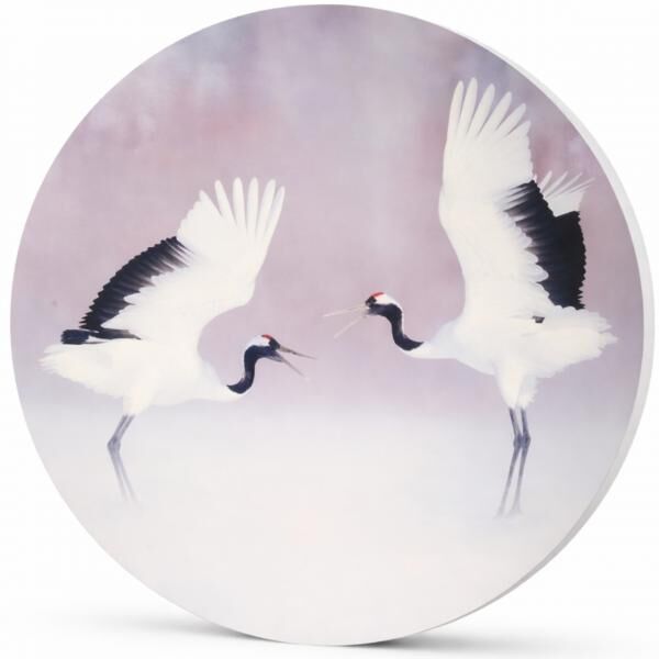 Wall decoration cranes wood 78 cm