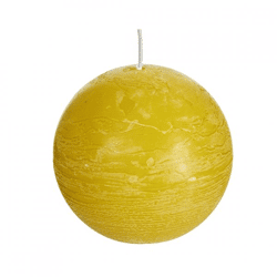 (R) Spaas Kugel Kerze Herbst gelb 8 cm