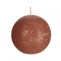 (R) Spaas Globus Kerze zimtbraun 8 cm