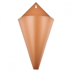Blumentopf Wandanhänger Puntzak Metall rostbraun 28 cm