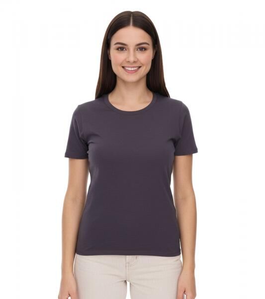 ELEVATE Heros Damen T-Shirt schlichtes Baumwoll-Shirt 150 g/m2 Basic-Shirt Unterzieh-Shirt 3802989 Dunkelgrau