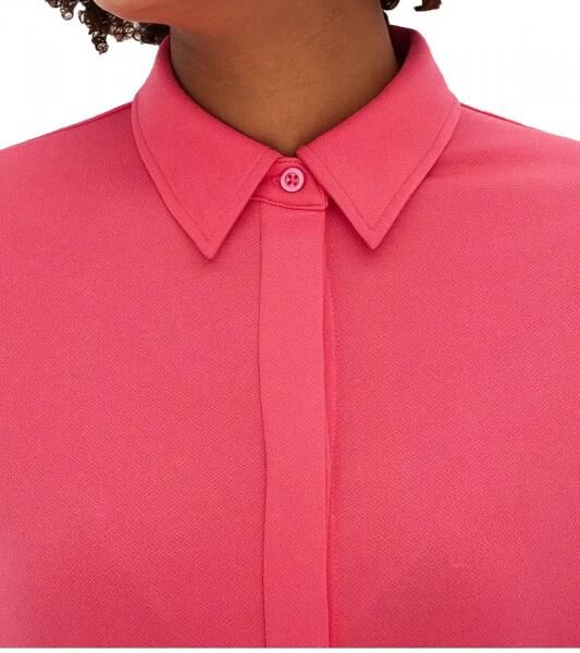 stylisches Damen Mini-Kleid Sommer-Kleid mit Hemdkragen und Fledermaus&auml;rmeln 934479 Pink
