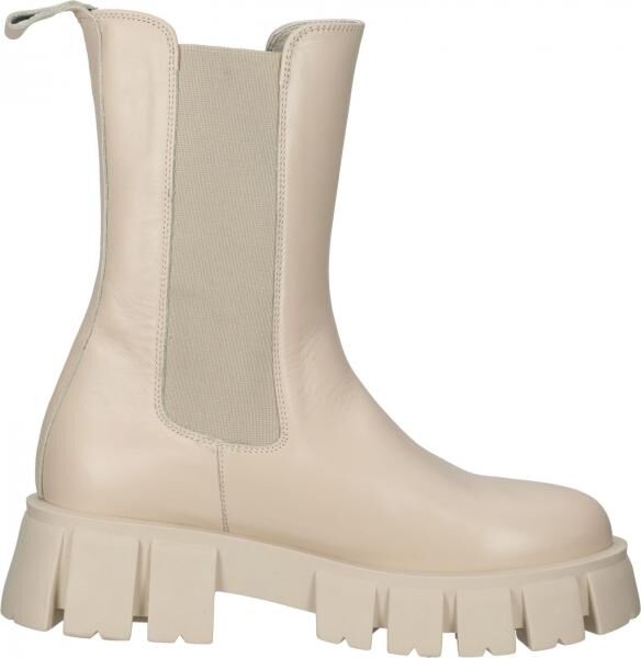 Elegante LAZAMANI Stiefelette Schlupfschuhe f&uuml;r Damen 55.084 ecru Beige