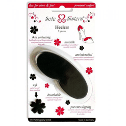 Sole Sister Heelers Stoßdämpfend und atmungsaktiv für High Heels Einlegesohle Schwarz/Grau