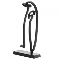 Licht & Wohnen Skulptur Pinguin mattschwarz 47 cm