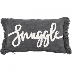 Tiseco kussen Cotton Slub Snuggle grijs 30 x 50 cm
