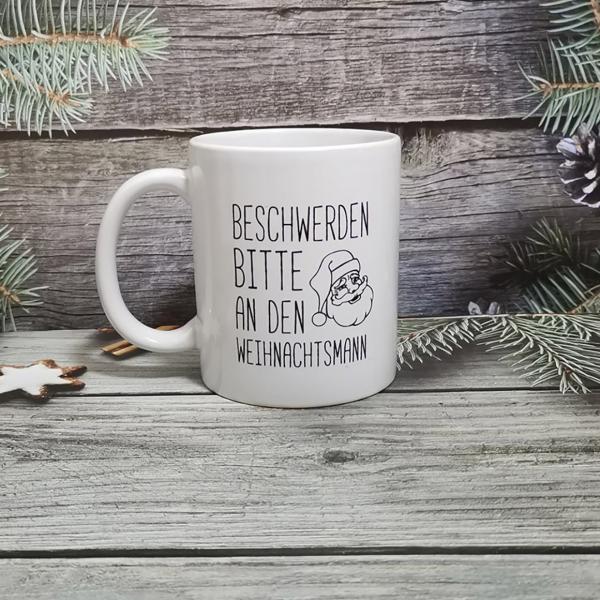 Becher Weihnachtsmann weiß 350ml