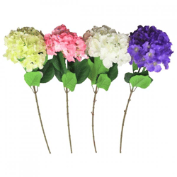 Künstliche Hortensie 84 cm 4 Stück sortiert
