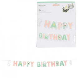 Happy Birthday Hund/Katze Girlande 180 cm