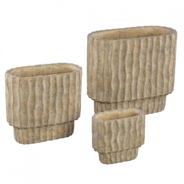 PTMD Blumentopf Mitty oval L braun 40 cm
