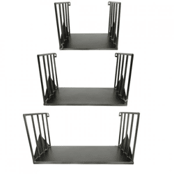 Wandregal Metall schwarz 52 cm 3er Set