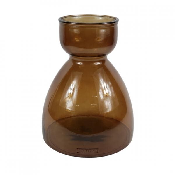 Vase recyceltes Glas braun 34 cm