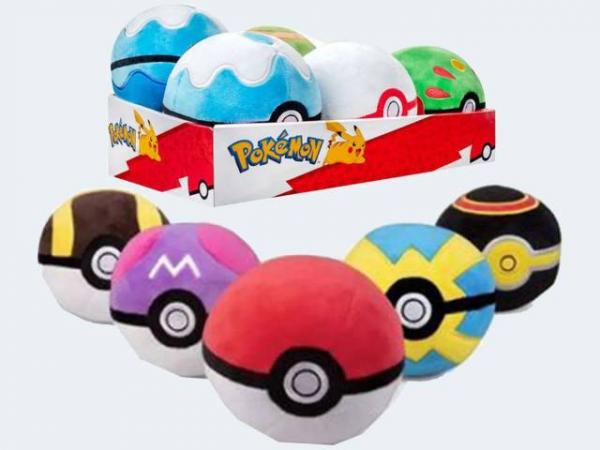 Pokemon Pl&uuml;sch Pokeball 12 cm sortiert